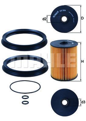 

Фильтр топливный KNECHT KX 504D