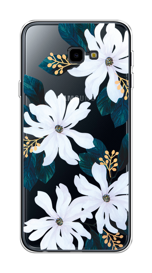 

Чехол на Samsung Galaxy J4 Plus 2018 "Delilah Flower", Зеленый;белый, 26850-1
