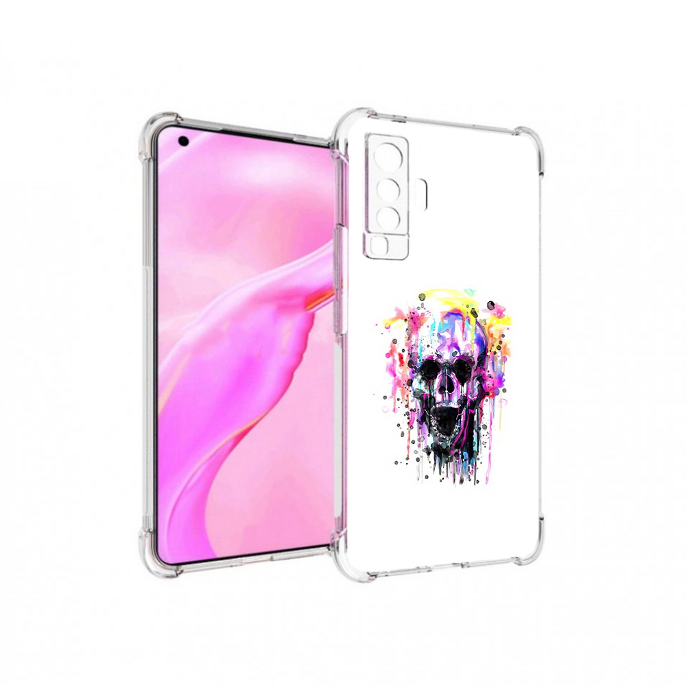 

Чехол MyPads Tocco для Vivo X50 граффити череп (PT226969.391.298), Прозрачный, Tocco