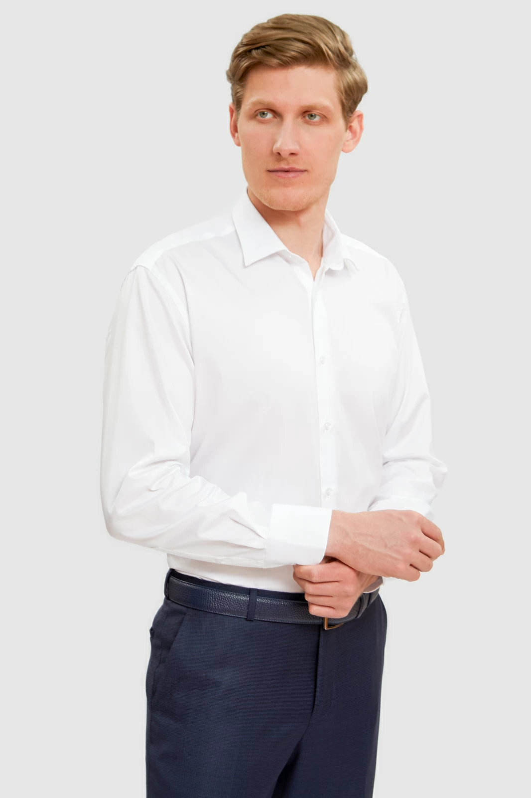 Рубашка мужская Kanzler 3S-402RL-1165-02 белая 46 RU