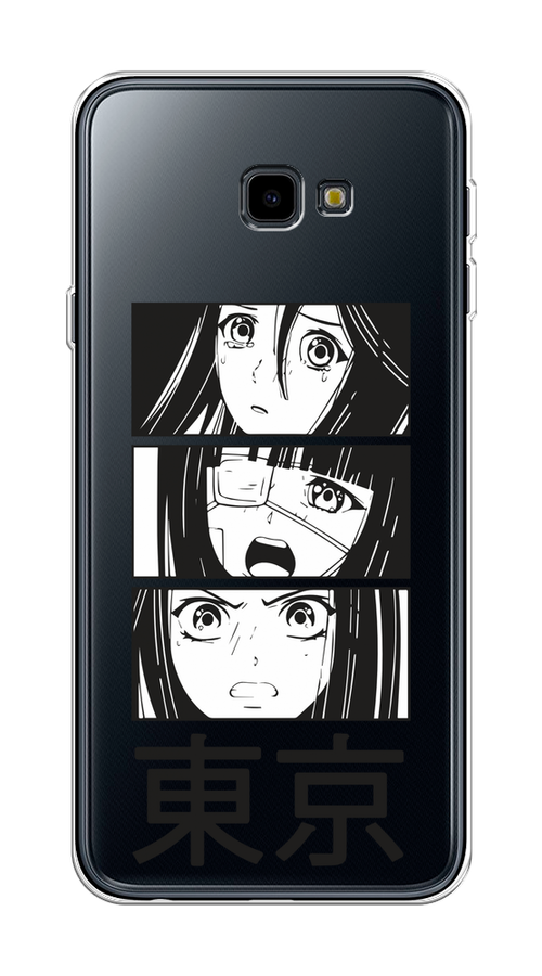 

Чехол на Samsung Galaxy J4 Plus 2018 "Tokyo girls", Белый;черный;прозрачный, 26850-1