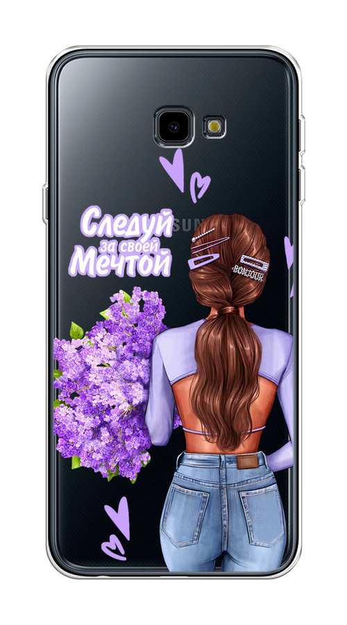 

Чехол на Samsung Galaxy J4 Plus 2018 "Следуй за своей мечтой", Фиолетовый;коричневый, 26850-1
