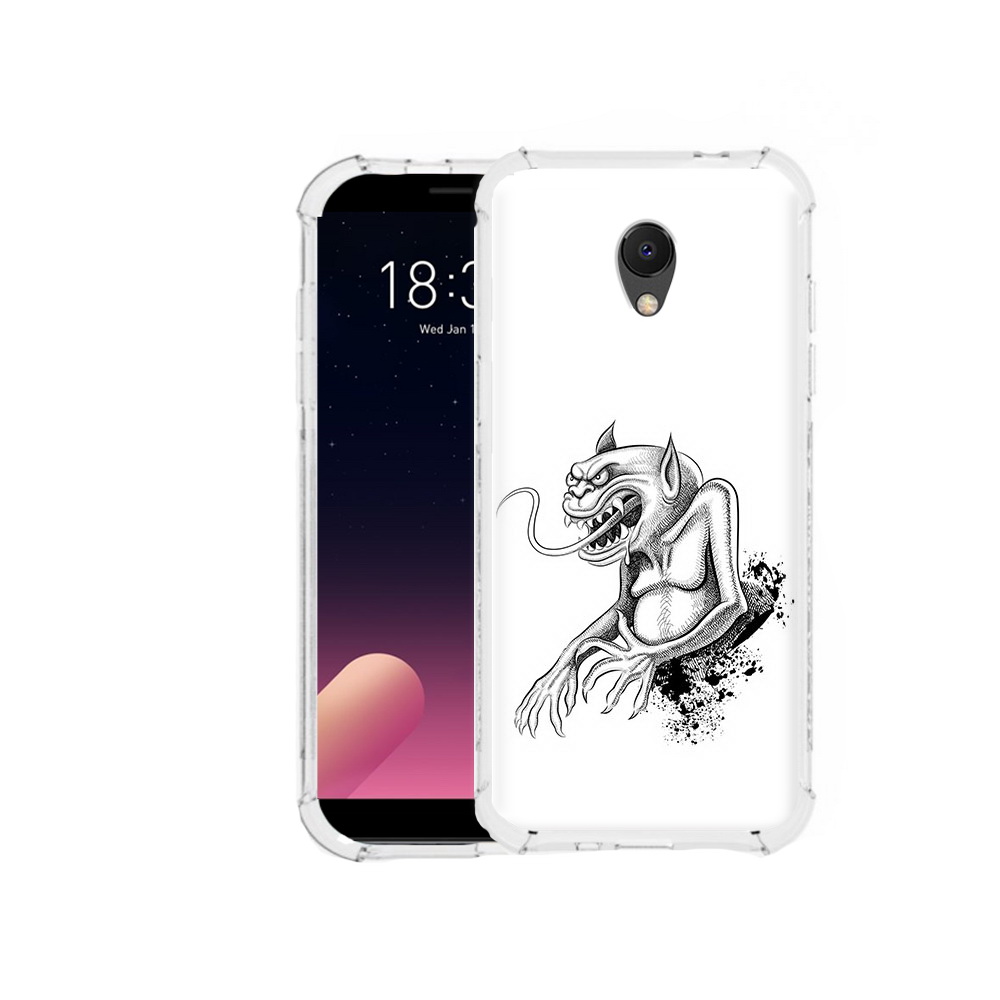 

Чехол MyPads Tocco для Meizu M6S чорт, Прозрачный, Tocco