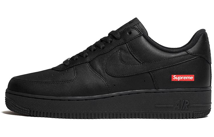 

Кеды унисекс Nike Supreme x Nike Air Force 1 box logo черные 45.5 EU, Черный, Supreme x Nike Air Force 1 box logo