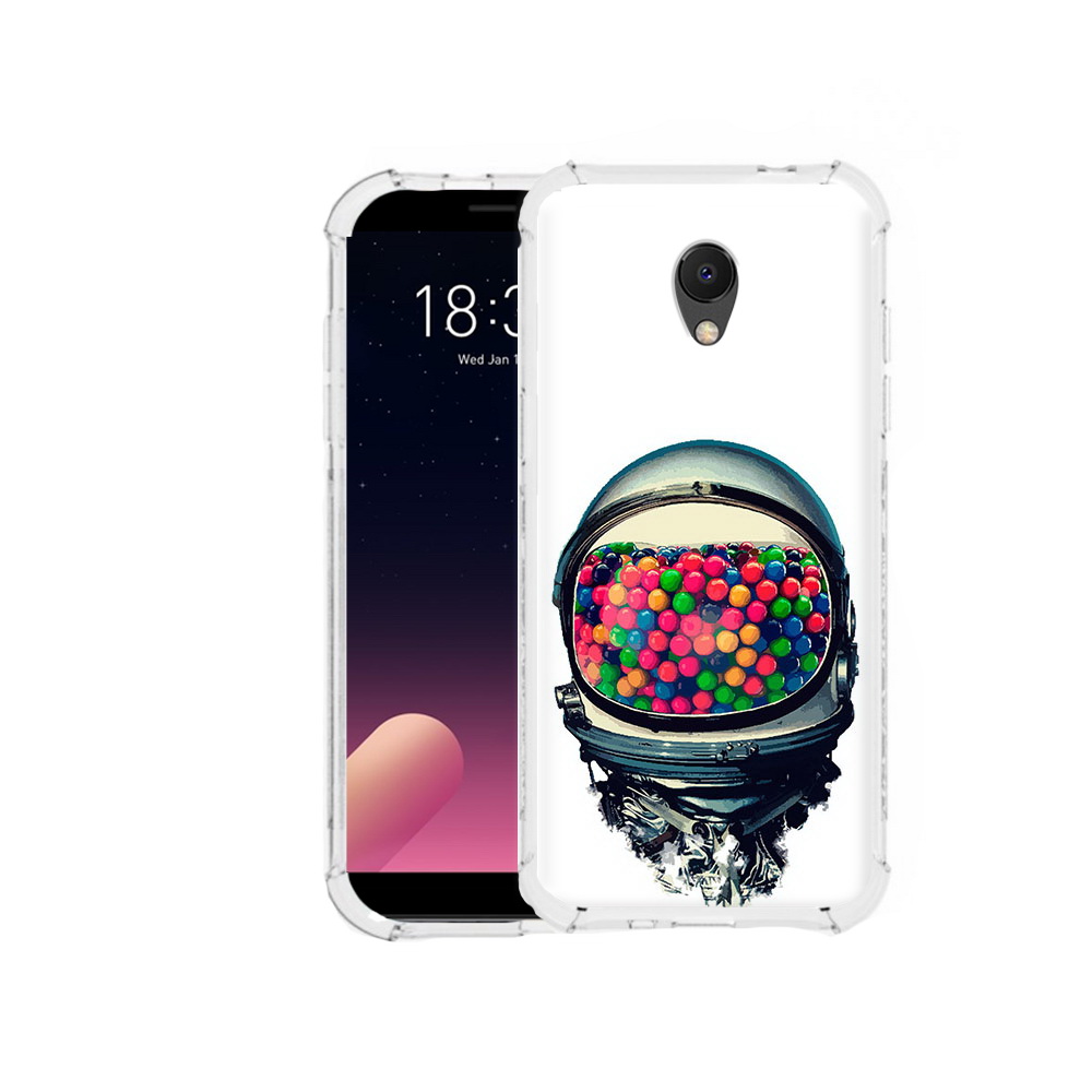 

Чехол MyPads Tocco для Meizu M6S шлем космонавта, Прозрачный, Tocco