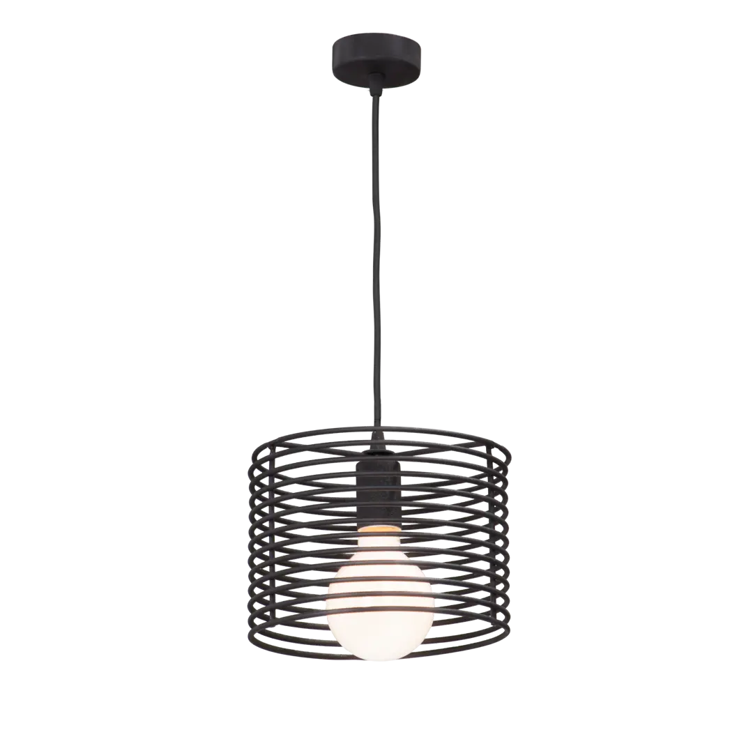 

Подвесной светильник Vitaluce Vakero black 1 лампа 3м Е27 цвет черный