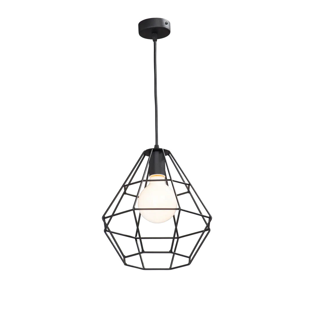 

Подвесной светильник Vitaluce Orso black 1 лампа 3м Е27 цвет черный матовый