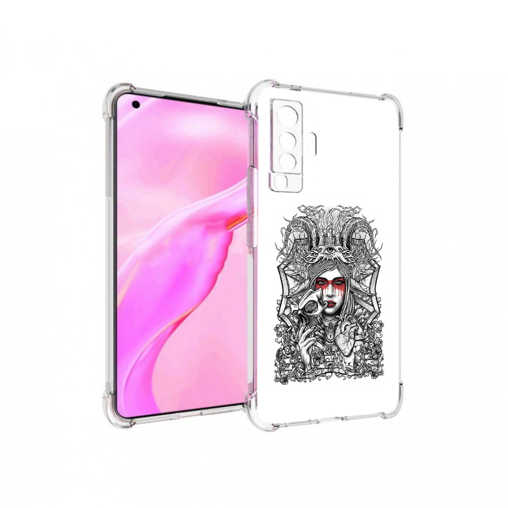 

Чехол MyPads Tocco для Vivo X50 грусная девушка (PT226969.391.302), Прозрачный, Tocco