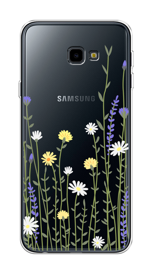 

Чехол на Samsung Galaxy J4 Plus 2018 "Ромашка и лаванда", Зеленый;желтый;прозрачный, 26850-1