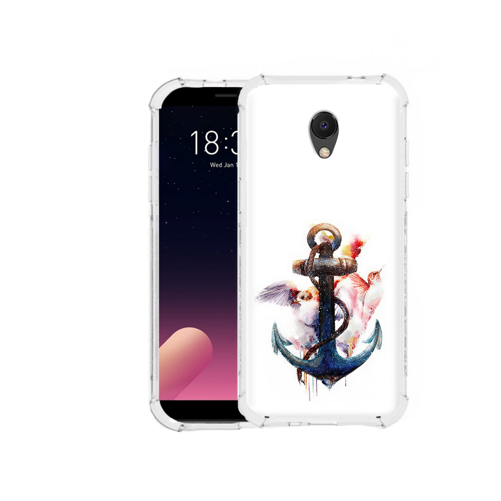 

Чехол MyPads Tocco для Meizu M6S якорь с птицами, Прозрачный, Tocco