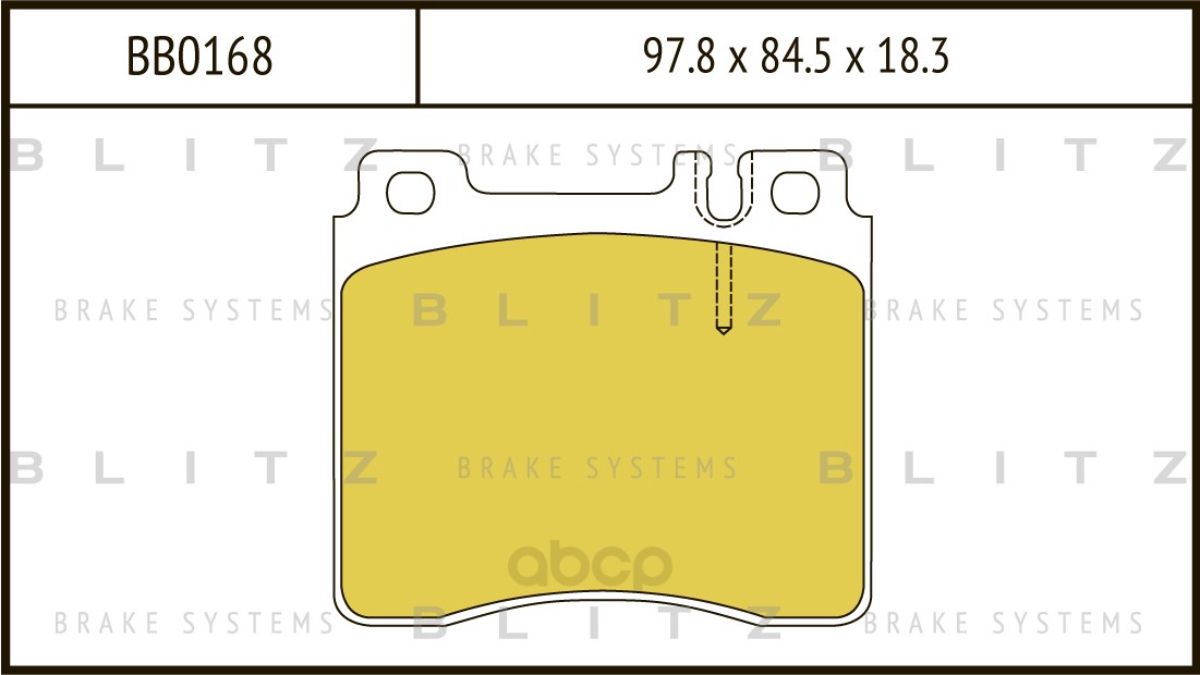 Тормозные колодки BLITZ передние дисковые BB0168