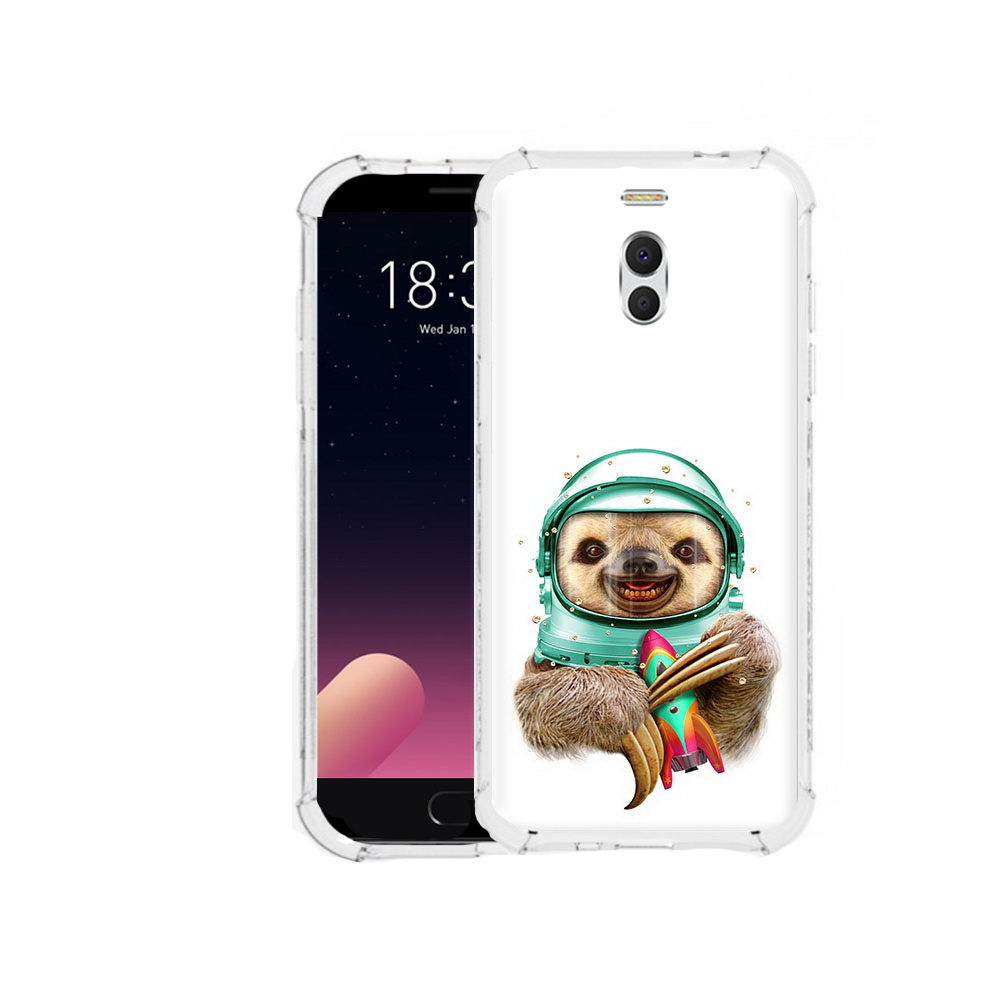 

Чехол MyPads Tocco для Meizu M6 Note Ленивец астронавт, Прозрачный, Tocco