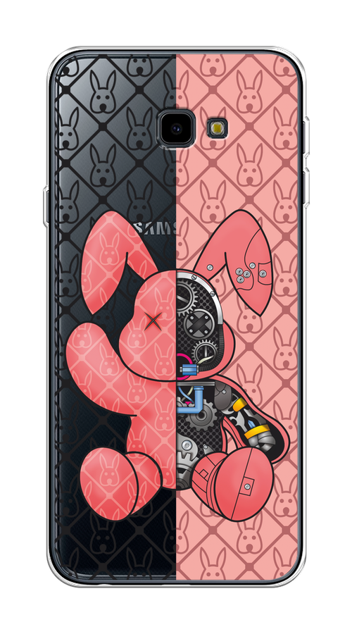 

Чехол на Samsung Galaxy J4 Plus 2018 "Киборг-заяц розовый", Розовый;прозрачный;черный, 26850-1