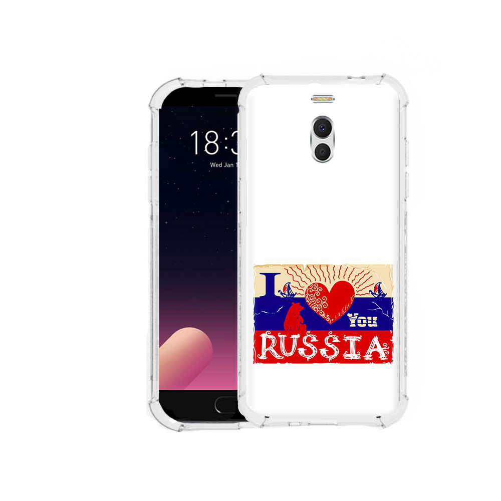 

Чехол MyPads Tocco для Meizu M6 Note Люблю Россию, Прозрачный, Tocco