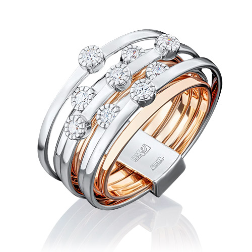 

Кольцо из комбинированного золота р. , PLATINA jewelry 01-4697-00-501-1111-38, фианит, 01-4697-00-501-1111-38