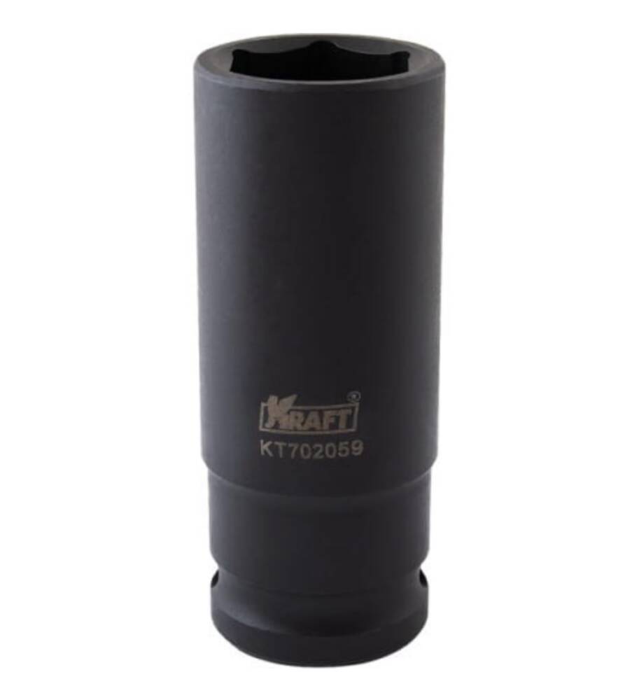 

Головка ударная 6-гранная удлиненная 22 мм, 1/2"DR KRAFT KT 702059