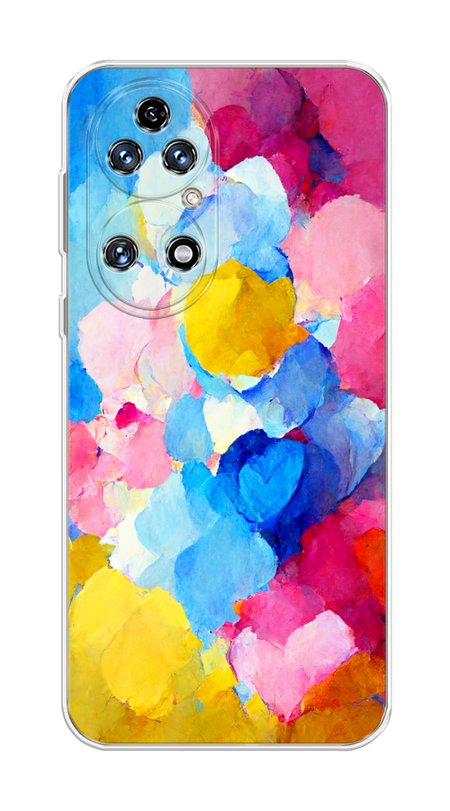 

Чехол на Huawei P50 "Яркие пятна", Синий;голубой;желтый;розовый, 6104950-1