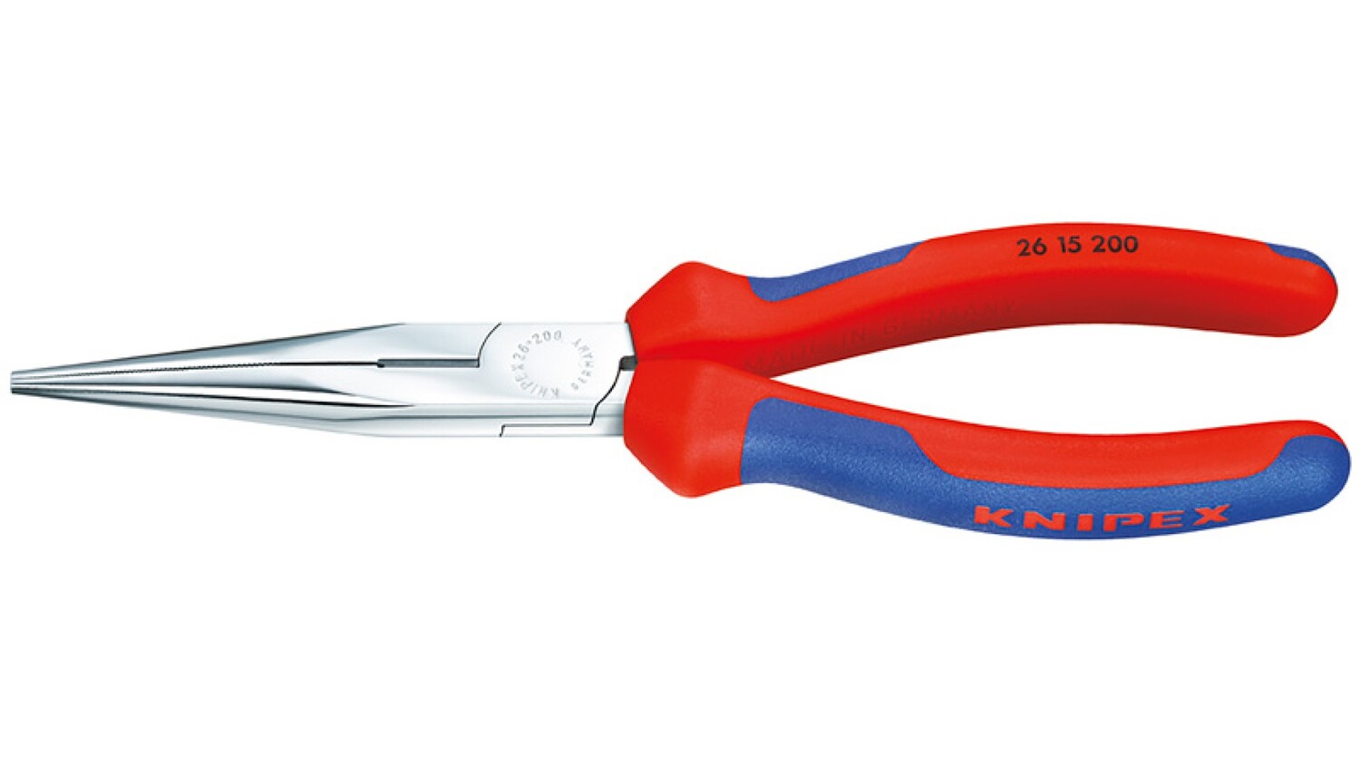 Длинногубцы Knipex с режущими кромками, 200 мм, хром, 2-комп ручки KN-2615200