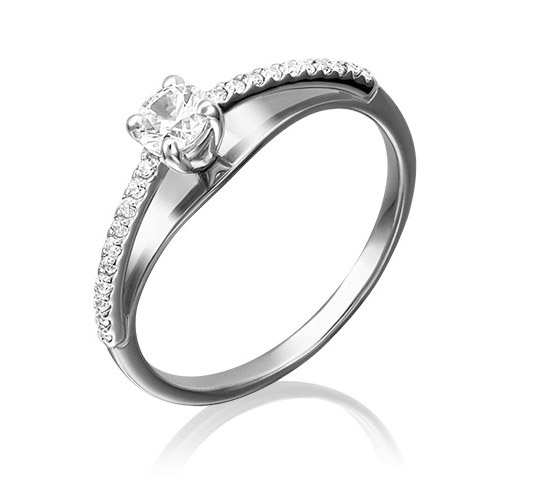 

Кольцо из белого золота с фианитом р. 16 PLATINA jewelry 01-4715-00-501-1120-38, 01-4715-00-501-1120-38