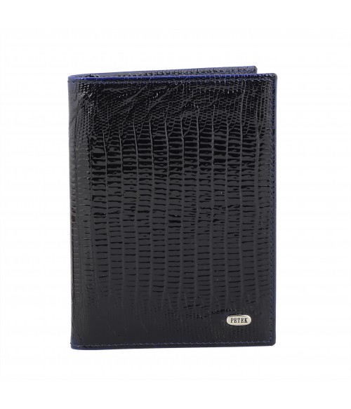 

Обложка для автодокументов унисекс PETEK 584 темно-синяя, фиолетовая, под рептилию, Синий;фиолетовый, 584