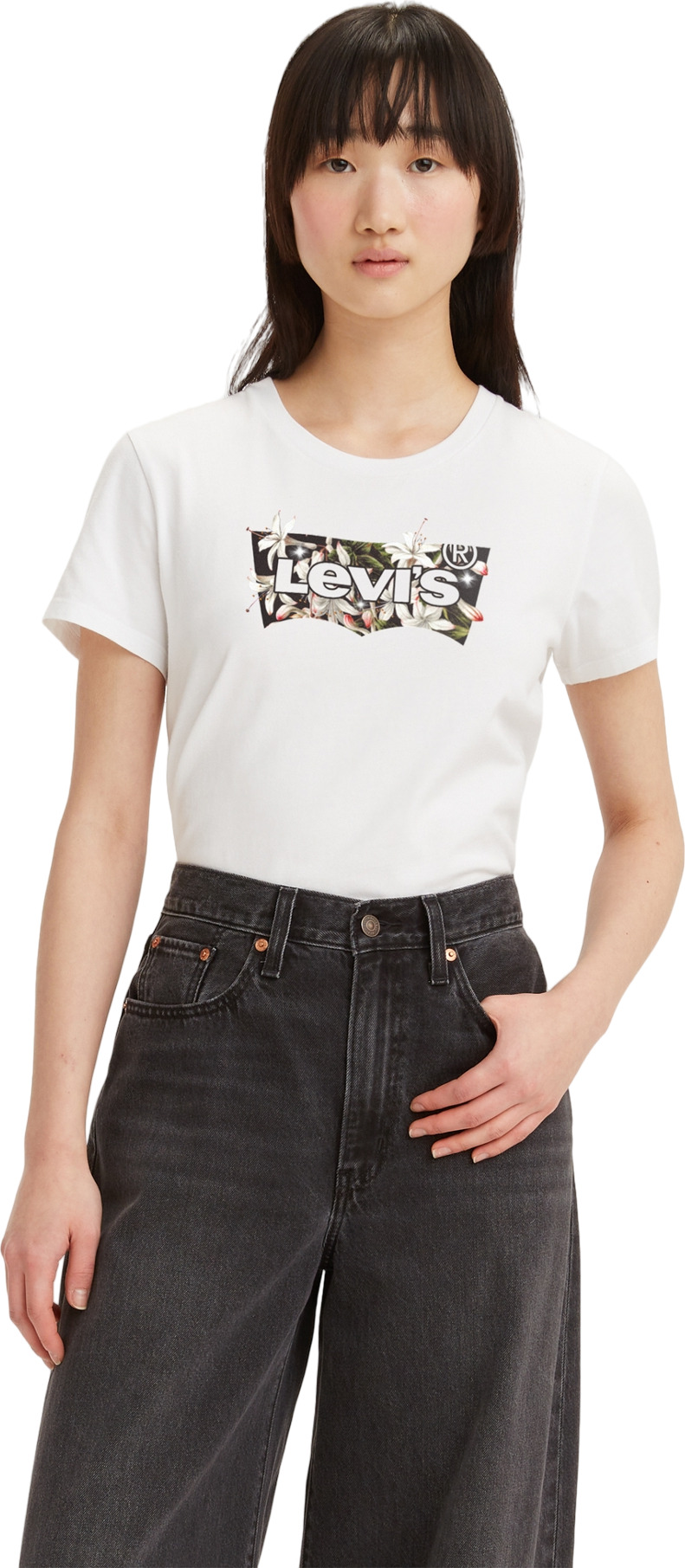 

Футболка женская Levi's Women The Perfect Tee белая M, Белый, Women The Perfect Tee