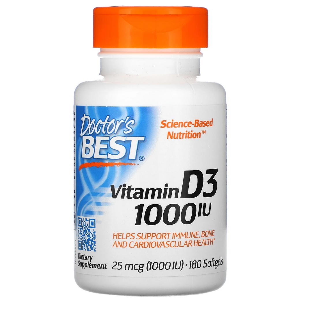 фото Vitamin d3 doctor's best 1000 iu капсулы 180 шт.