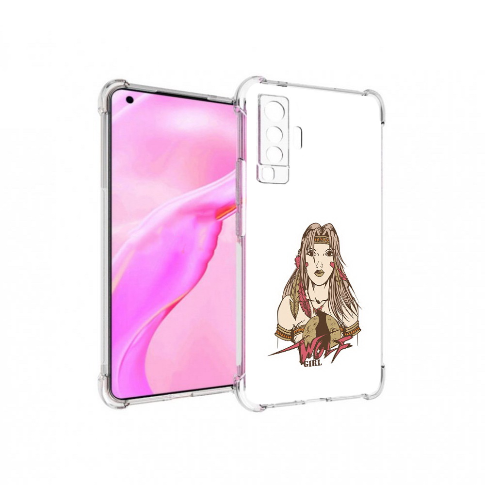 

Чехол MyPads Tocco для Vivo X50 девушка волк (PT226969.391.306), Прозрачный, Tocco