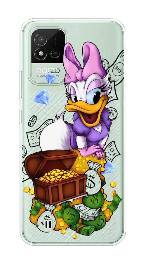 

Чехол на Realme Narzo 50i Rich Daisy Duck, Коричневый;белый;фиолетовый, 2510050-6