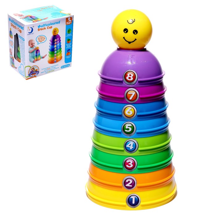 

Развивающая пирамидка «Забавные чашечки», 9 элементов