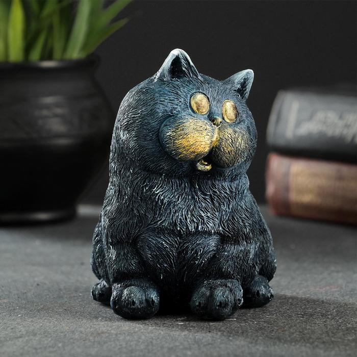 

Фигура "Кот сидит" серо-голубой, 10х9х11см, В ассортименте