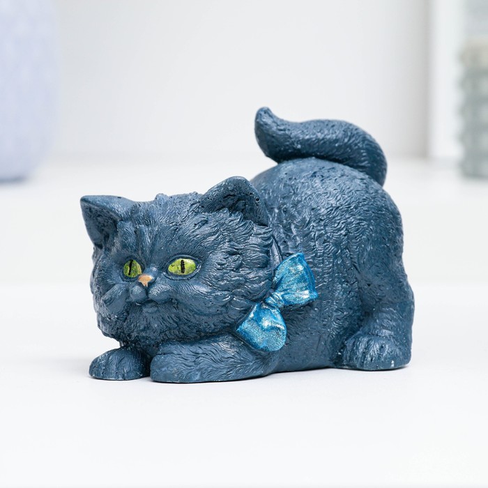 

Фигура "Котенок с бантом" 12х8х8см, Серый