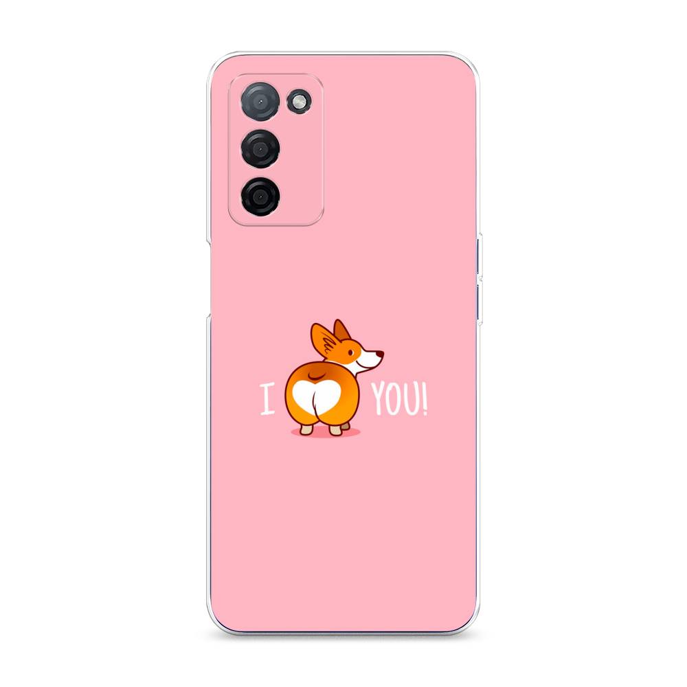 Чехол на Oppo A55s 5G Корги I love you