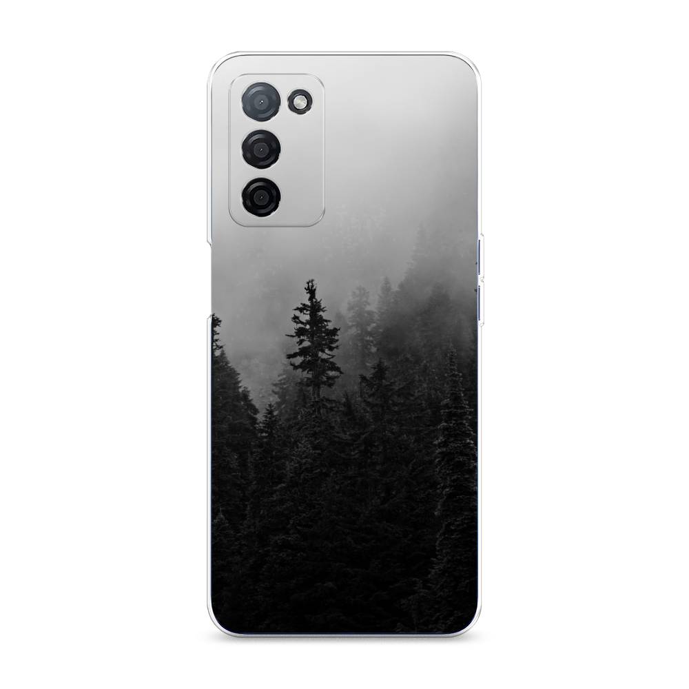

Чехол на Oppo A55s 5G "Туманный лес", Серый;черный, 2510150-2