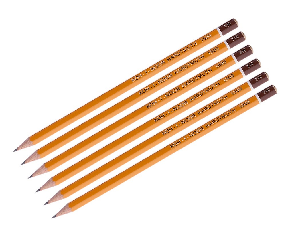 

Карандаш чернографитный Koh-I-Noor 1500 7H, заточенный 150007H01170RU 6 штук
