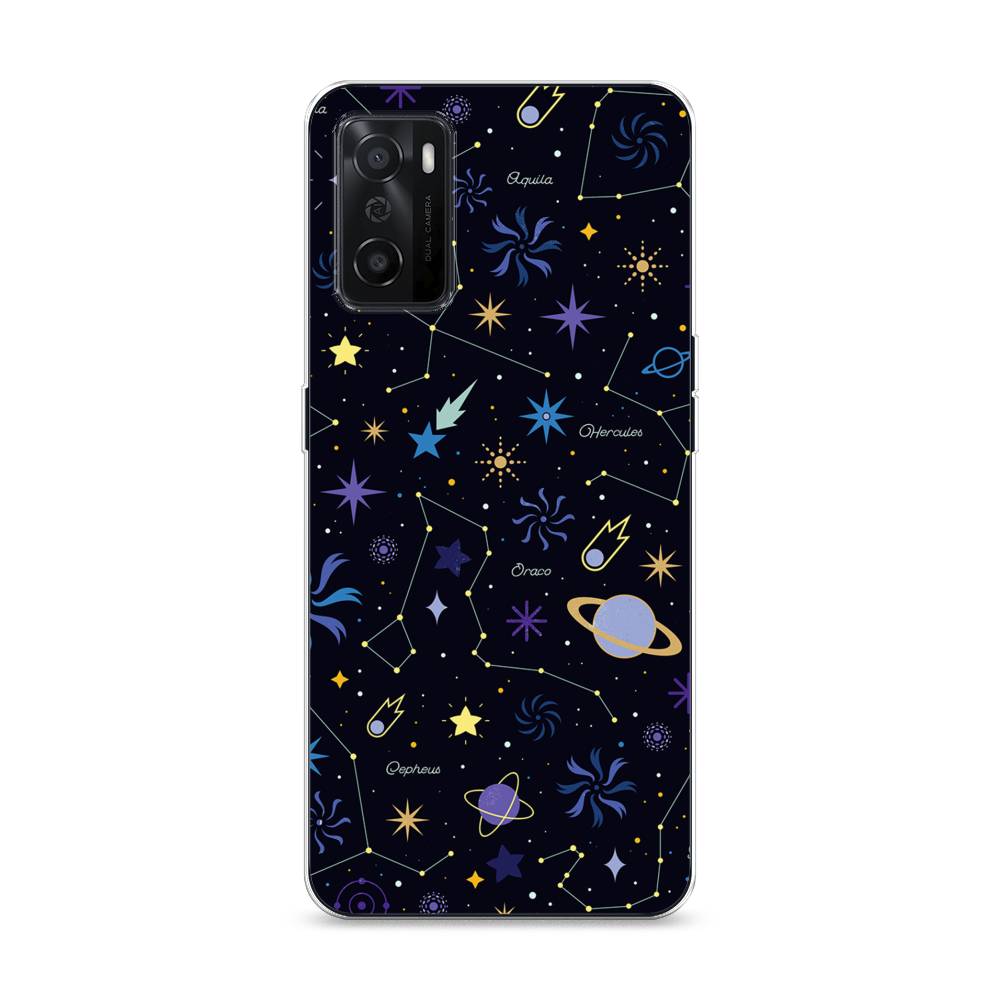 

Чехол на Oppo A55s 5G "Цветной космос", Желтый, 2510150-2