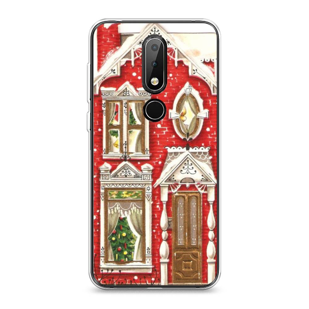 

Чехол на Nokia X6 "Пряничный домик", Белый;красный;зеленый, 121450-5