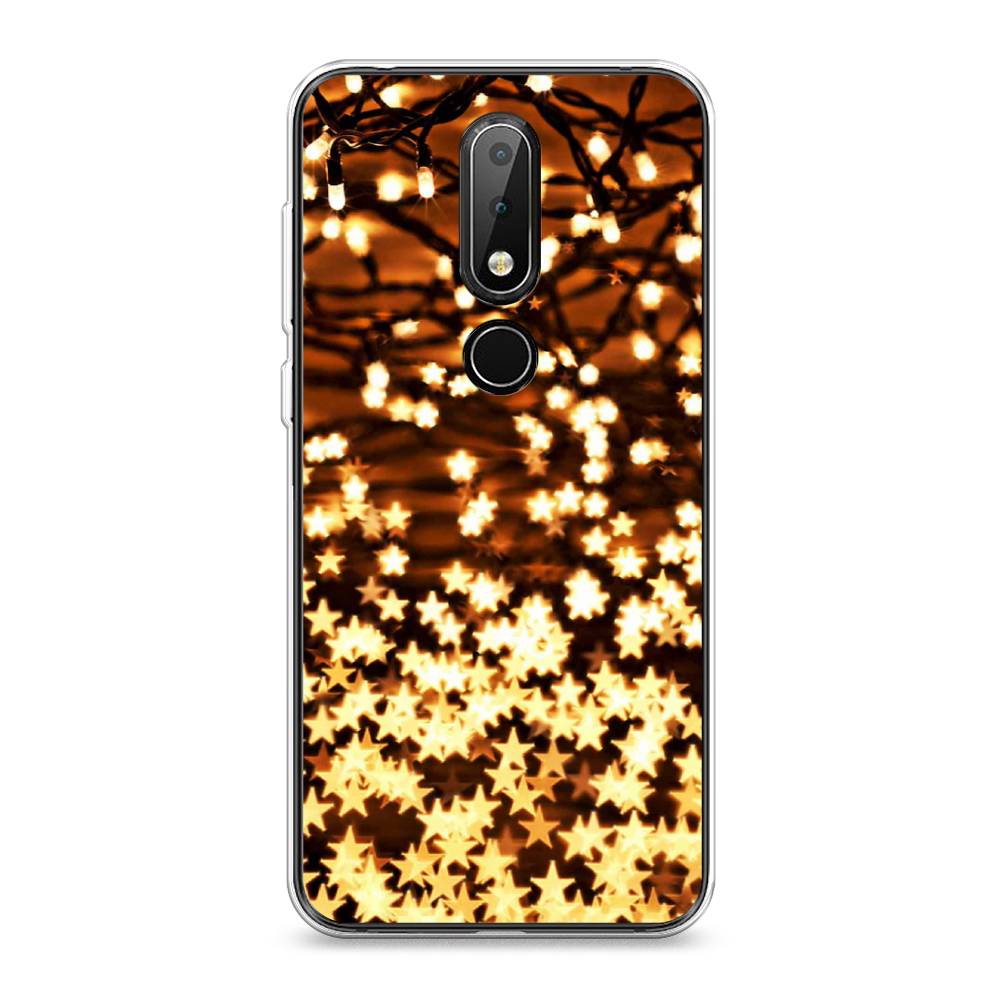 

Чехол на Nokia X6 "Новогодняя гирлянда", Золотистый, 121450-5