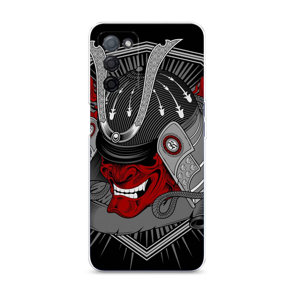

Чехол на Oppo A55s 5G "Красная маска самурая", Белый;красный;черный, 2510150-4