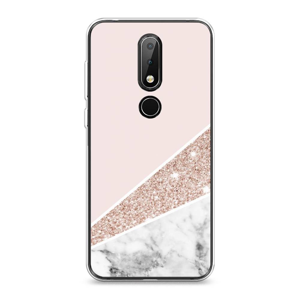 

Чехол на Nokia X6 "Блестящий розовый мрамор", 121450-3