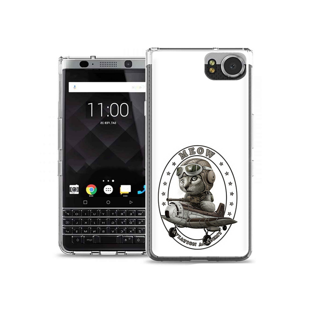 

Чехол MyPads Tocco для BlackBerry KeyOne кот в самолете, Tocco