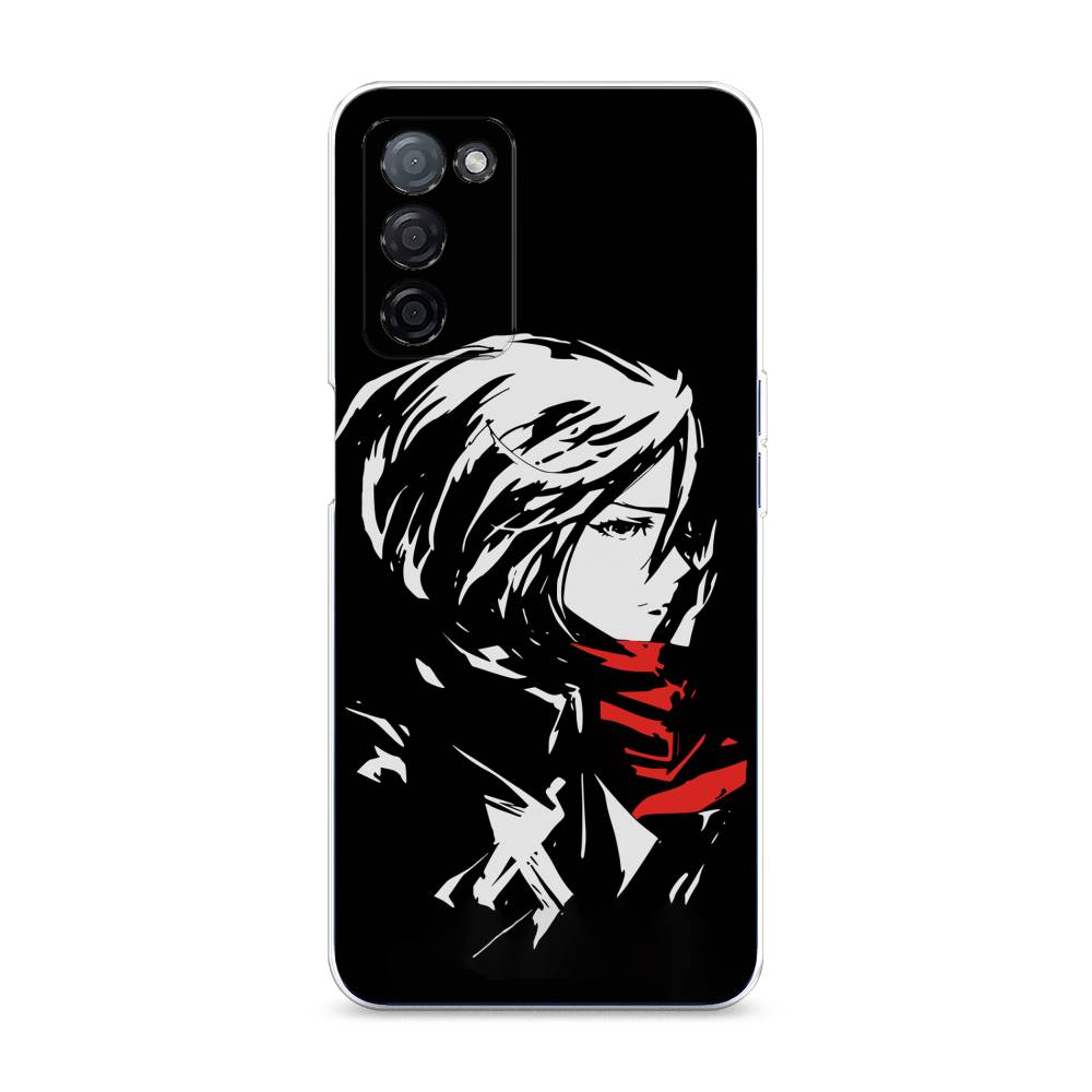 

Чехол на Oppo A55s 5G Микаса минимализм, Черный;серый;бордовый, 2510150-4