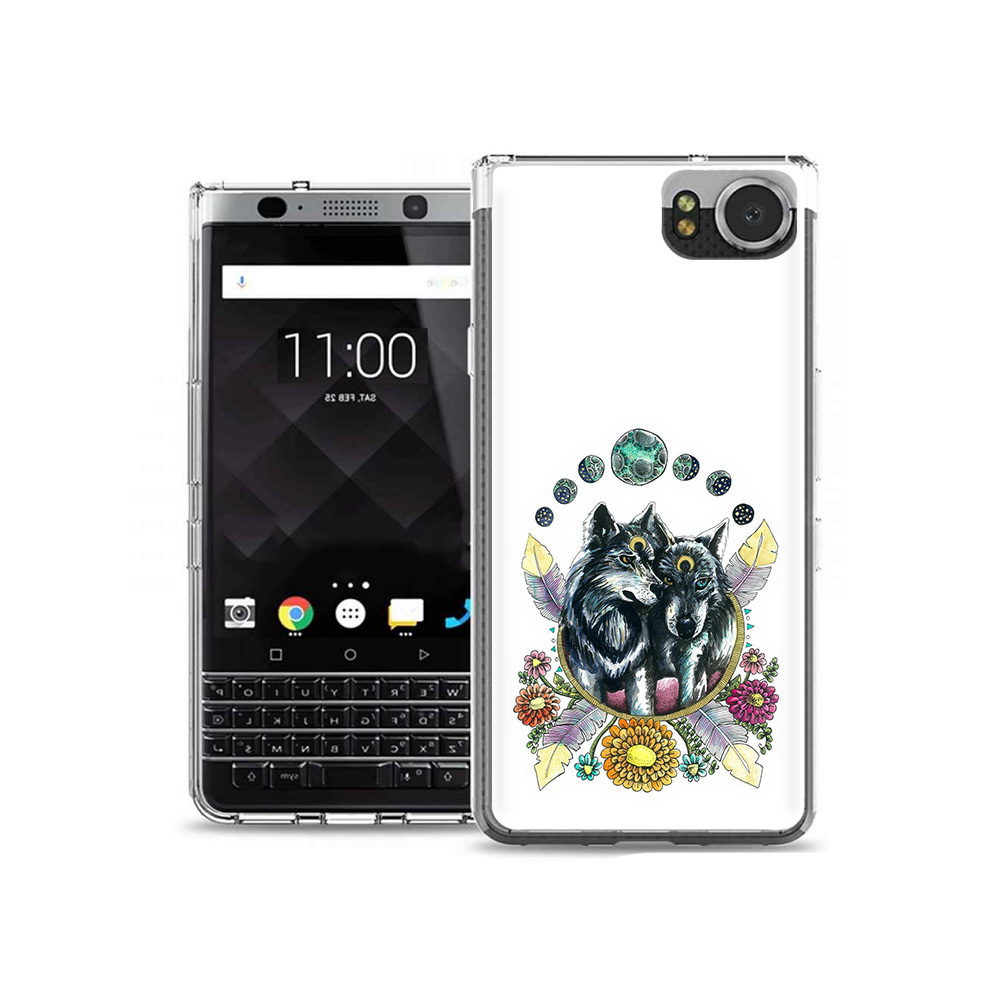 

Чехол MyPads Tocco для BlackBerry KeyOne красивые волки абстракция, Tocco