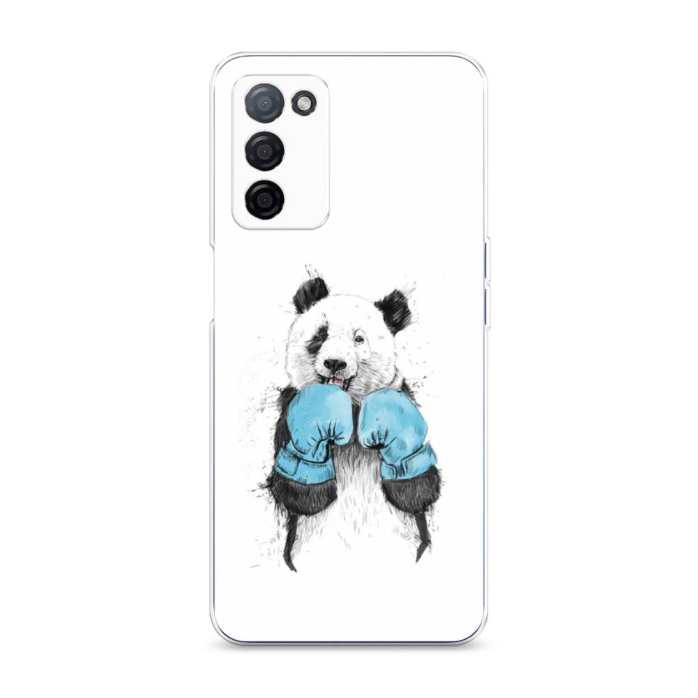 

Чехол на Oppo A55s 5G Панда боксер, Голубой;белый;серый, 2510150-1
