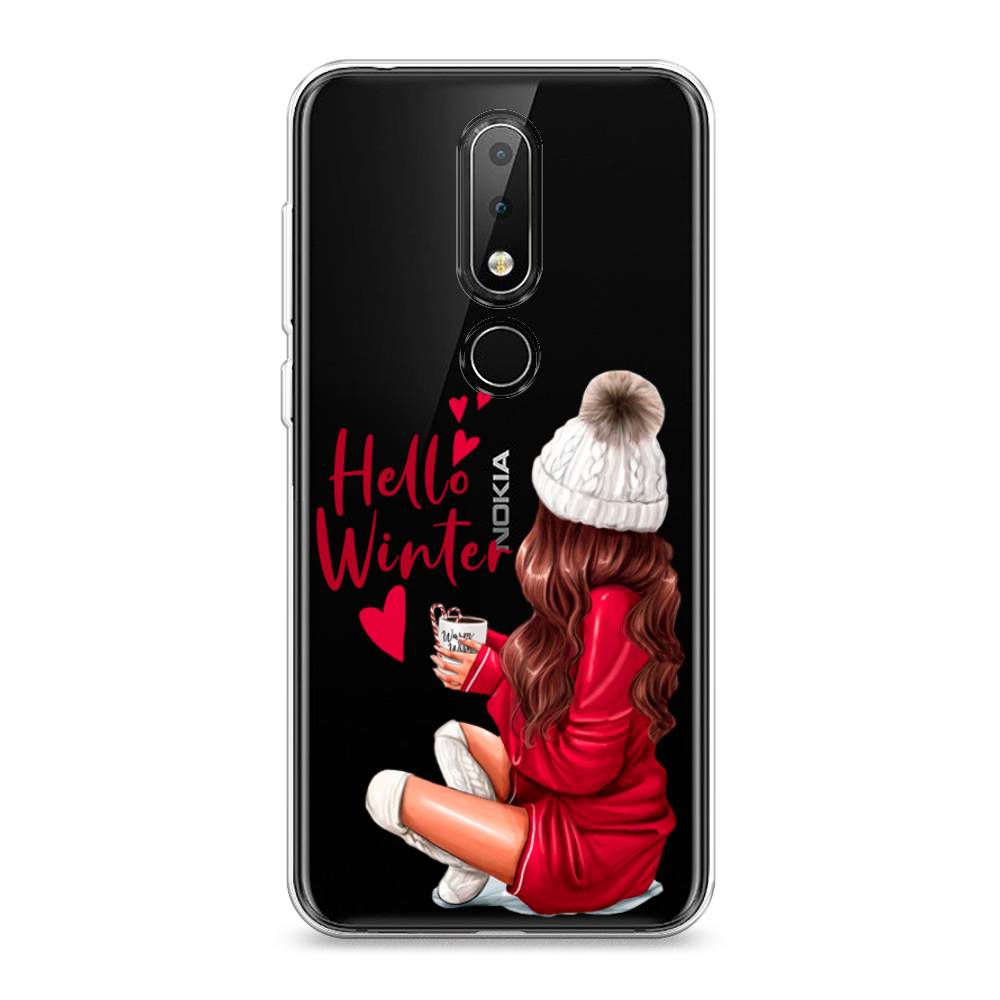 

Чехол на Nokia X6 "Hello winter", Красный;белый;коричневый, 121450-5