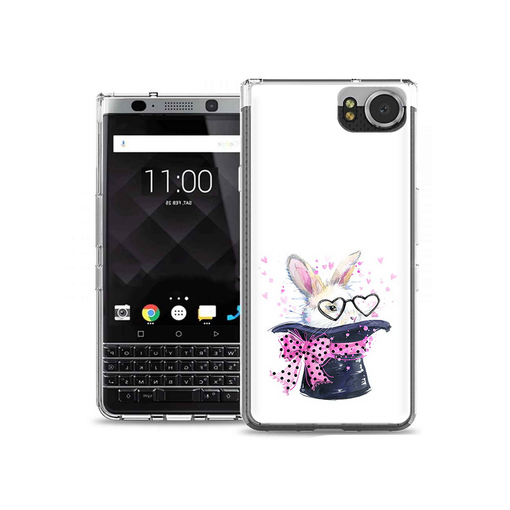 Чехол MyPads Tocco для BlackBerry KeyOne кролик в шляпе