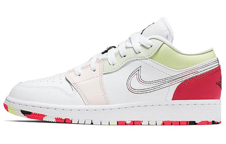 

Кеды унисекс Jordan Air Jordan 1 low GS белые 36.5 EU, Белый, Air Jordan 1 low GS