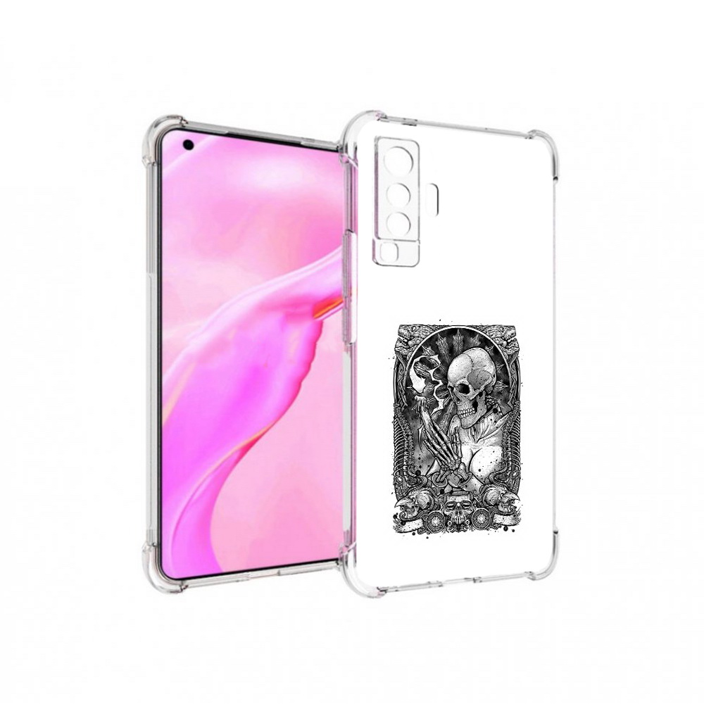 

Чехол MyPads Tocco для Vivo X50 девушка скелет (PT226969.391.316), Прозрачный, Tocco