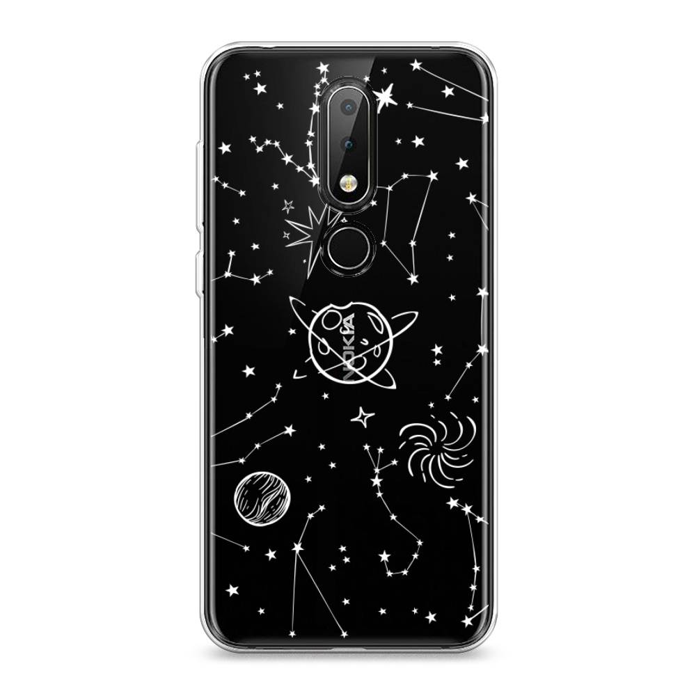 

Чехол на Nokia X6 "Планеты в космосе", Белый, 121450-2