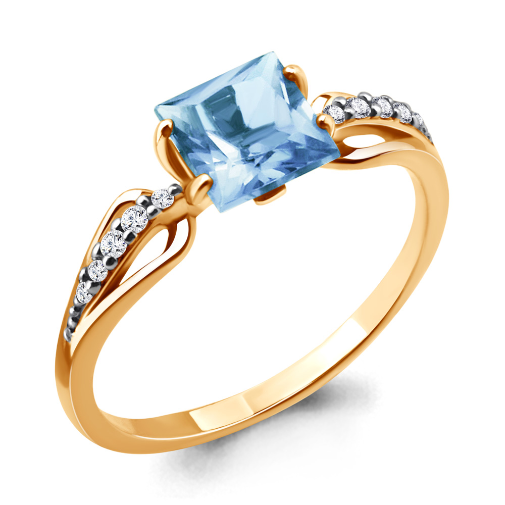 

Кольцо из серебра р. , AQUAMARINE 6524105А_925_з, 6524105А_925_з