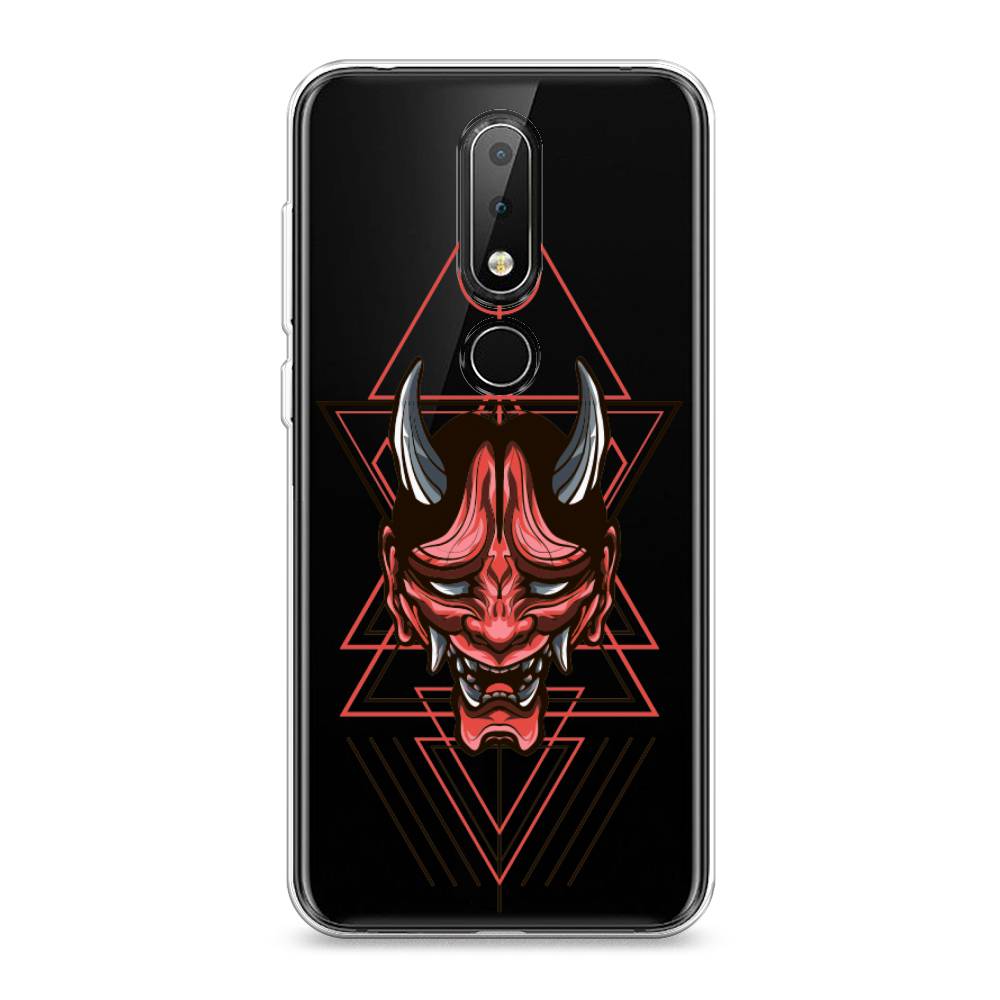 

Чехол на Nokia X6 "Hanya Oni mask", Серый;красный;черный, 121450-4